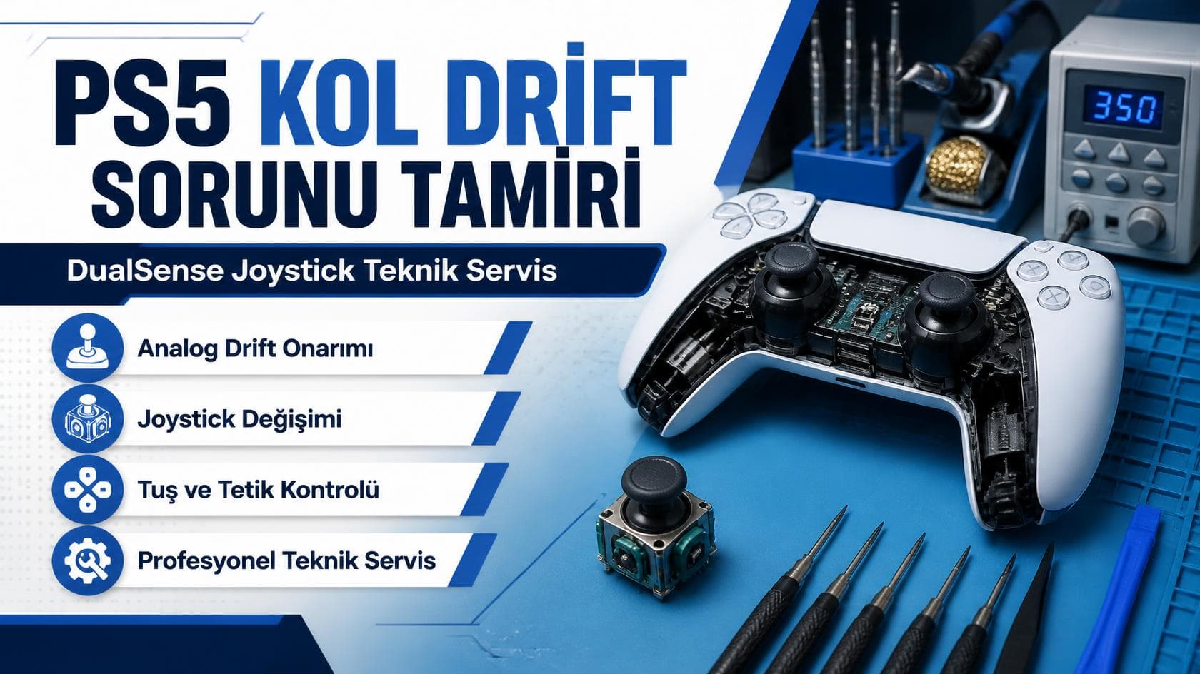 Kocaeli Başiskele PS5 Kol Tamiri: DualSense Drift Kesin Çözümü ve Güncel Fiyatlar