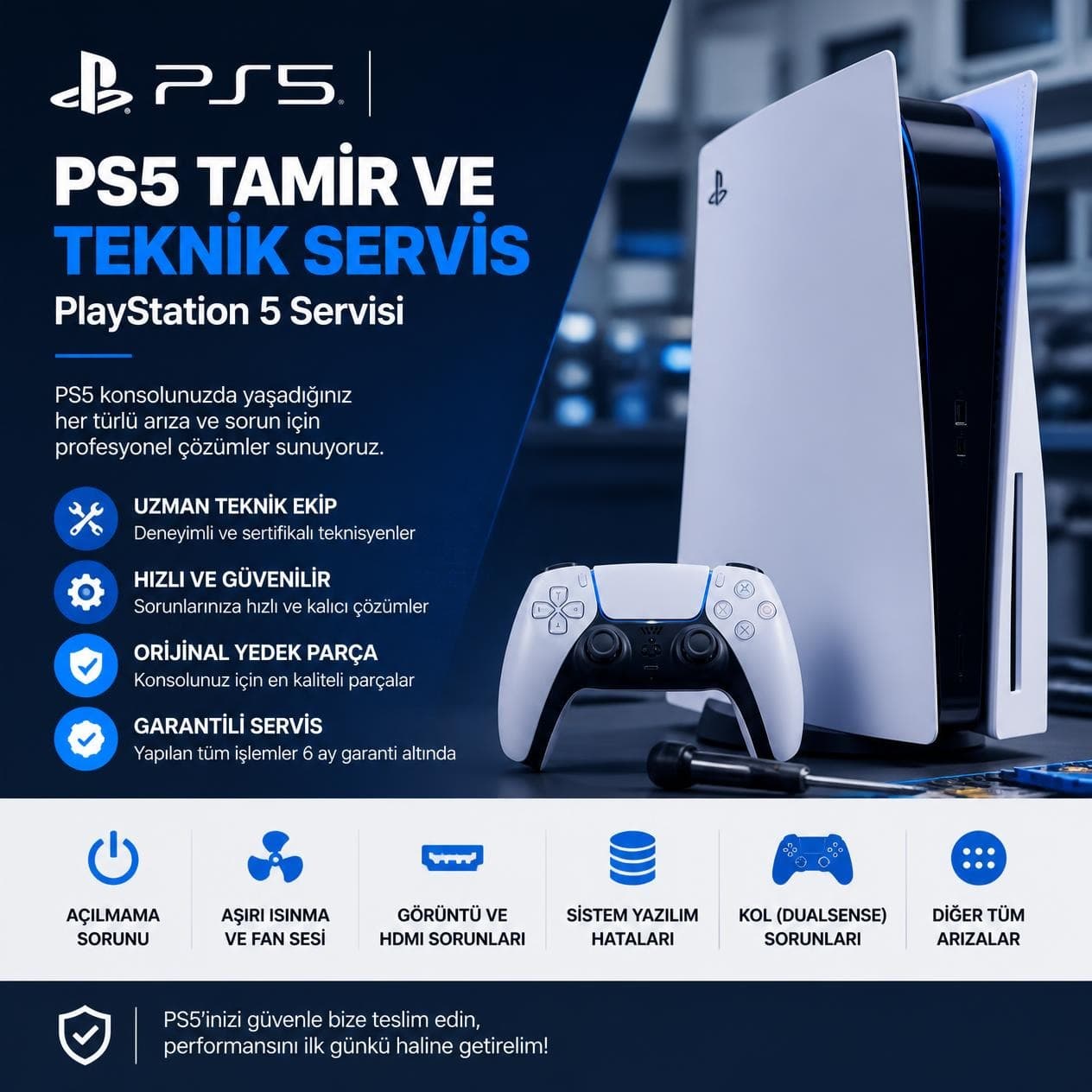 Kocaeli Başiskele PlayStation 5 (PS5) Tamir, Bakım ve Servis Fiyatları (Güncel Rehber)